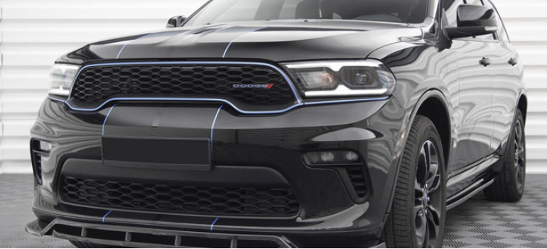 Спойлер (губа) переднего бампера на Додж Дюранго (Dodge Durango) 2020+